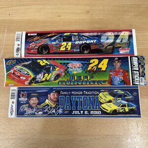 Lot Of 3 Wincraft Racing Nascar Bumper Stickers Jeff Gordon X2 Dale Jr/Sr